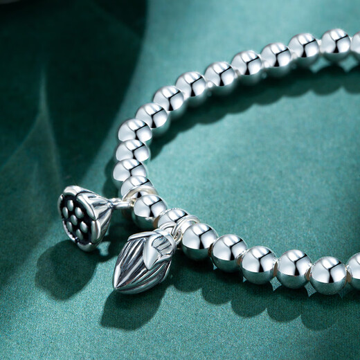 Gold jewelry, gold color jewelry, platinum bracelet for women PT950 Two Worlds Bracelet, platinum lotus lotus pod transfer pearl bead bracelet, 10.23 g