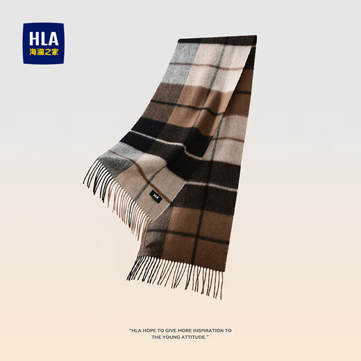 Hailan Home Scarf Men's Winter Warm Wool Scarf Female Couple Valentine's Day Birthday Gift for Boyfriend Husband Maillard Style-Temperament Brown