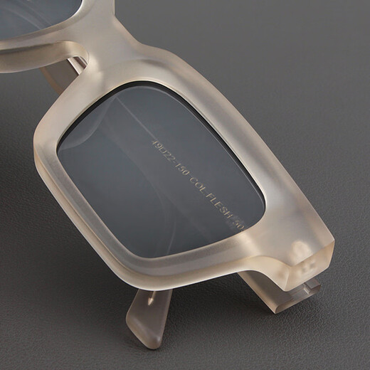 MOSCOT LEMTOSH太阳镜女款 欧美磨砂透明黄色眼镜 复古粗厚框板材方形偏光墨镜男 磨砂透明黄色框+偏光灰色镜片