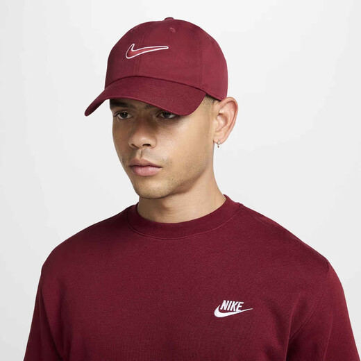 耐克（Nike）帽子男帽女帽 2023新款运动帽鸭舌帽户外遮阳帽时尚休闲帽棒球帽 FB5369-677/队红 XL/28-30厘米/46-50码