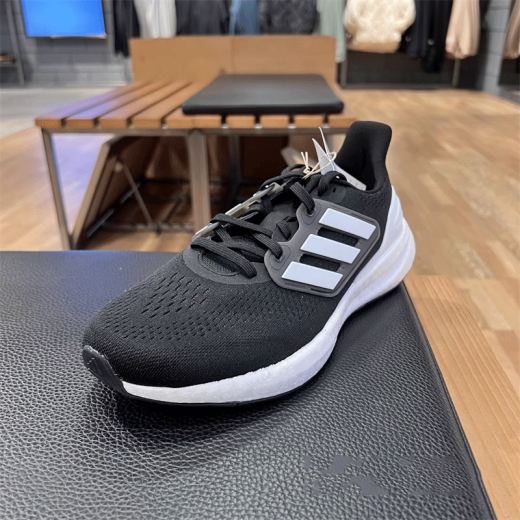 阿迪达斯（adidas）男鞋2025夏季新款PUREBOOST 23跑步鞋减震网面透气低帮训练运动鞋 IF4839黑白 43 (265mm)