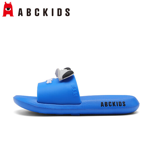 ABC KIDS children's slippers for boys and girls cute cartoon hat baby indoor home sandals slip-ons blue 24-25