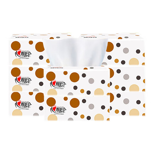 Heart-Shaped Paper and Paper towels, paper towels, hand towels, paper and paper whole box wholesale for household mother and baby, suitable for online specialty, 3-layer * 100-plug * 8 packs [Promotional version]