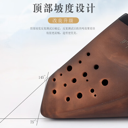 雅的陶笛AF三管素烧轻吹型专业演奏级中音F调紫砂泥熏烧青花陶土乐器 AF三管【轻吹型】素烧