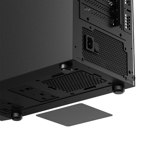 Overclocking three (PCCOOLER) Fenghua B310 black computer case desktop (MATX/glass side penetration/support 360 water cooling/large ventilation mesh)