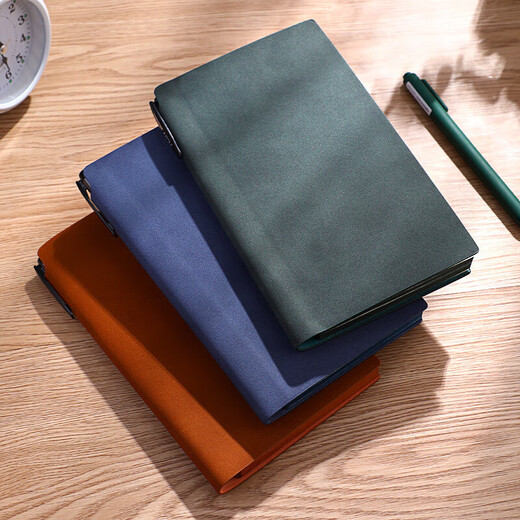 
a6 soft leather notebook with a pocket small notepad with a pen insert simple thickened retro literary exquisite 687/a6 red