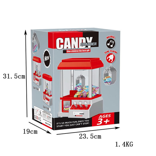 Machine électrique mini-griffes à télécommande 756 Machine de saisie d'objet pour enfants Clip de poupée saisir la machine à griffe de monnaie à balles, 3 pack de batterie n ° 1 en métal nu, poupée ne pas inclure