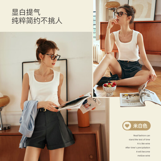 Olrain Ouruier Off-White Weste Suspender für Frauen Sommer Frauen neuer Slim Square Kragen gestrickt