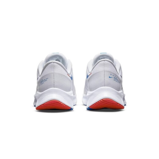 耐克（NIKE）男鞋夏季Quest 4飞线网面跑步鞋减震透气轻便休闲鞋运动鞋子 DA1105-101白色蓝红 45