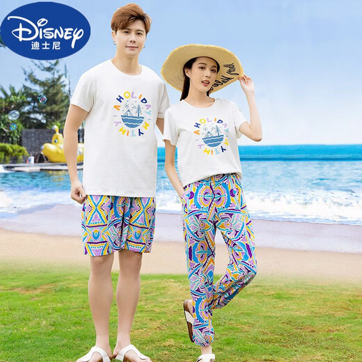 Disney (Disney) beach parent-child clothing summer clothing new family of four and three fashionable suits for sixty-one mother-daughter clothing Sanya suit 9887 boy baby 100 (suitable for 25 Jin [Jin equals about 0.5 kg])