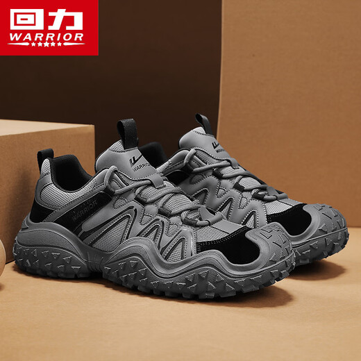 Warrior dad shoes men versatile casual men's shoes sports running shoes men 3891 gray/black 40