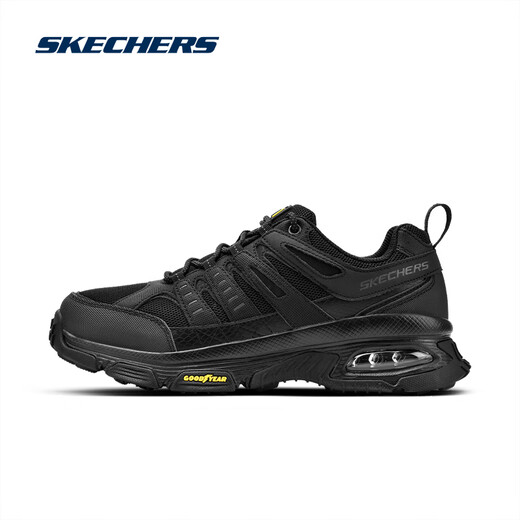 Skechers men's outdoor casual shoes urban travel hiking shoes non-slip air cushion sports hiking shoes BBK all black 42