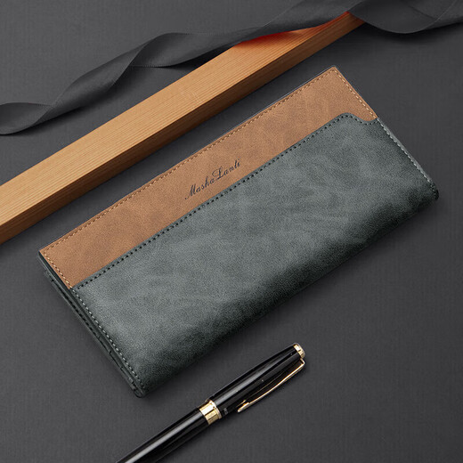 Mashalanti Herren Brieftasche Langes Geldbeutel mit großer Kapazität Kupplungsmünzen Brieftasche Passport -ID -Kartenbeutel integriertes Geburtstagsgeschenk