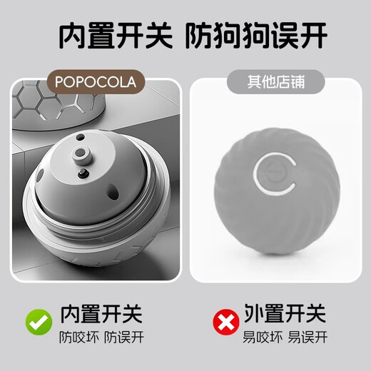 POPOCOLA dog toy ball electric self-stimulating, bite-resistant and boredom-relieving artifact for puppies, dog walking, pets, bite-resistant and amusing electric jumping ball for dogs, bite-resistant intelligent jumping ball, automatic version