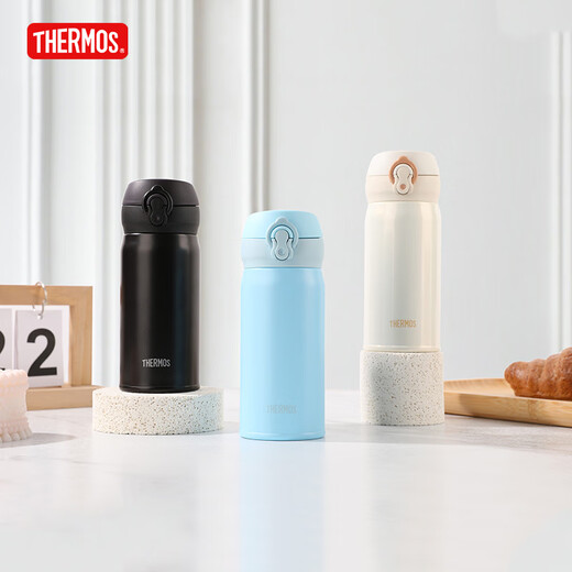 膳魔师（THERMOS）保温杯大容量水杯儿童男女士杯子情侣不锈钢生日礼物定制刻字JNL 316L不锈钢-象牙白 350ml