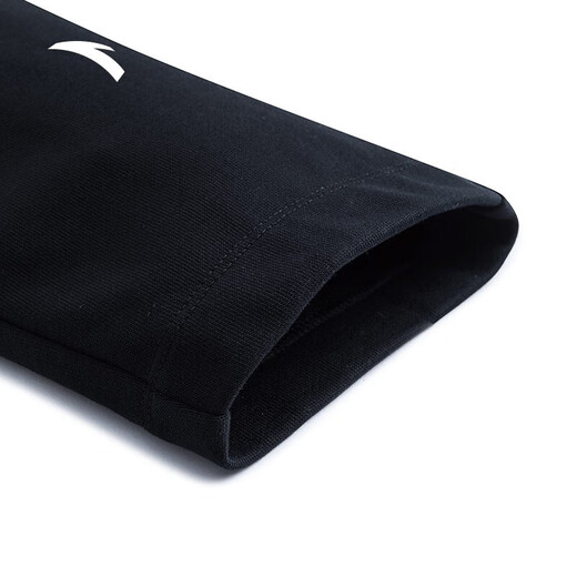 ANTA large size casual pants for men 2025 new plus velvet pure black cotton trousers with extra fat and loose men's sports pants basic black regular style 4XL /195 suitable for 200-220Jin Jin equals 0.5 kg