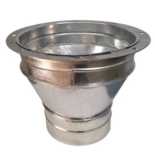 Tinplate large and small head hose exhaust pipe reducer joint range hood fan air duct adapter round horn sink with flange diameter 410mm to any size, connect 1