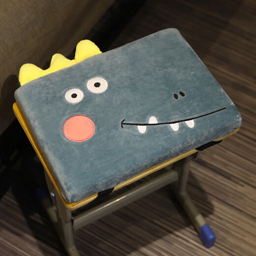 Segana winter memory foam student seat cushion rectangular chair butt pad stool mat classroom sedentary thickened chair cushion thickened seat cushion - small crocodile memory foam 35X24X4cm double strap buckle