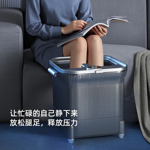 Mrs. Monkey Foot Bath Bathtub Electric Heated Fully Automatic Massage Foot Bath Intelligent Constant Temperature Over the Knees for Household Use Practical Birthday Gift for Parents, Mothers, Old Women and Elders Flagship Model 6-Segment Simulated Roller Massage + Thermal Cutoff Body Overheating Protection + Shower