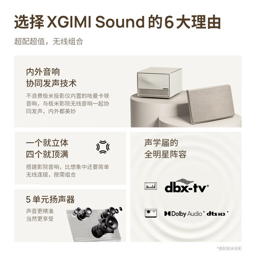 XGIMI SOUND Cinema Wireless Speaker Second Generation Newly Upgraded Exclusive Cinema Sound Effect Supports Bluetooth WIFI Wireless Network Dual Version