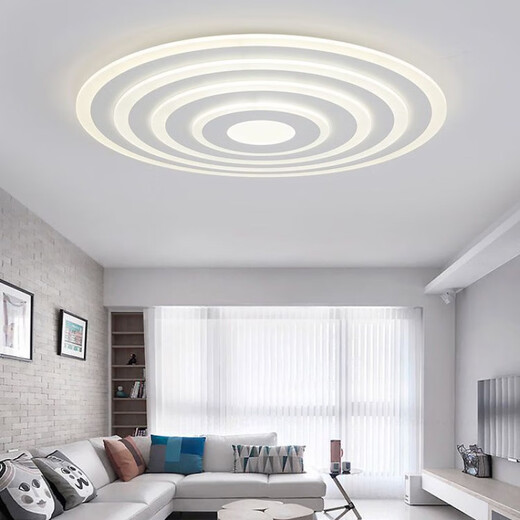 永智超薄吸顶灯主卧新款圆形大客厅灯大气高端大厅灯高亮LED卧室天花 白光(单色) 直径100cm