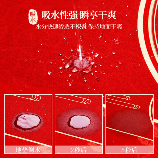 
Weici semi-circular floor mat inside and outside the entrance door Chinese anti-slip new year style Fuzi Diatom mud entrance water absorption foot mat cutting Huamanfu NF12154 Custom size Contact customer service quotation