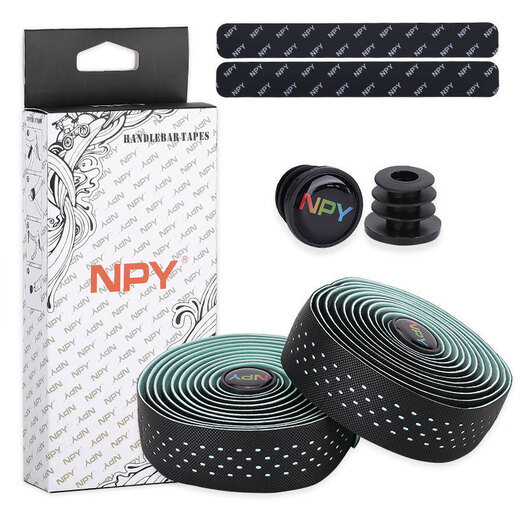 YGQZ road handlebar with bicycle thickened wrap handle with anti-slip sweat-absorbent shock-absorbing strap handle wrap cloth bent handlebar wrap color