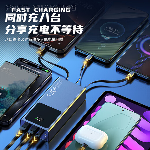 Xuanweida National 3C Certification丨Can be used on airplanes and high-speed trains. Power bank with super large capacity and super fast charging. Mobile power supply with built-in cable. Suitable for Huawei, Xiaomi, and Apple. 20,000 mAh. Ultimate version 50,000. Battery upgrade. Comes with cable to increase speed by 666.