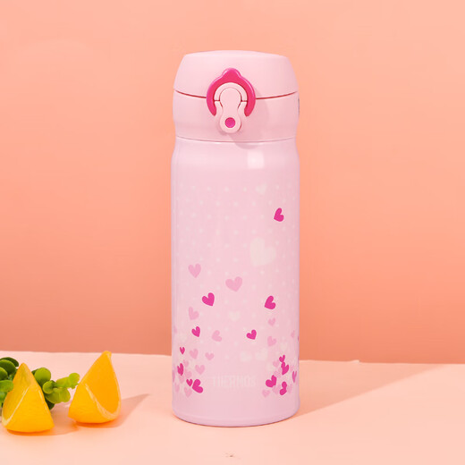 THERMOS thermos cup 400ml imported stainless steel thermal insulation cup children's water cup JNL-403 love powder