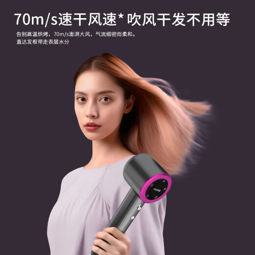 Omuni high-speed hair dryer household high-power protective hair dryer negative ion student pregnant women and children's barber shop special quick-drying low-noise hair dryer does not hurt hair elegant gray [household standard version] gift box