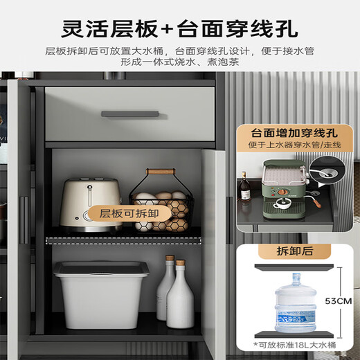 Yijia деревянный светильник, роскошный буфет, настенный шкаф для гостиной, многофункциональный шкаф для хранения, современный простой чайный шкаф, винный шкаф, столешница с резьбовыми отверстиями, свет, роскошные две двери и один ящик, установка от двери до двери 60 * 34 * 93 см