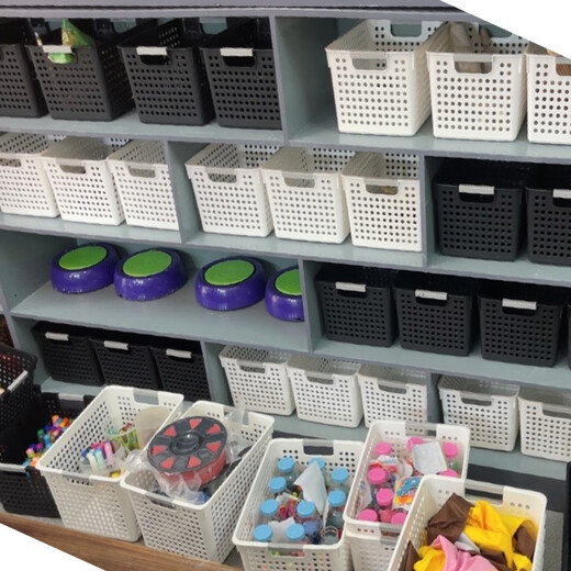 Chenzhi Shangpin plastic storage basket storage box sundry storage frame storage basket bath basket sundry basket kitchen black storage basket short medium black