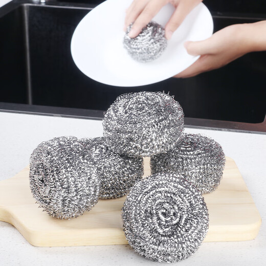 Yunlei Steel Ball 6 Pack Kitchen Dishwashing Brush Non-shedding Large Multi-Function Cleaning Ball