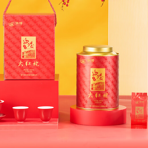 海堤（SEA DYKE） 海堤茶叶 乌龙茶大红袍老枞水仙茶叶礼盒装轻火300克 AT659大红袍/30袋