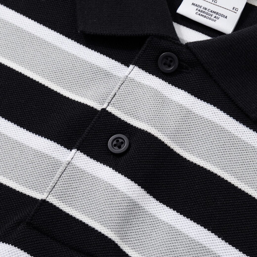 耐克男子运动宽松休闲条纹翻领短袖T恤FN3897-010 FN3897-010 L