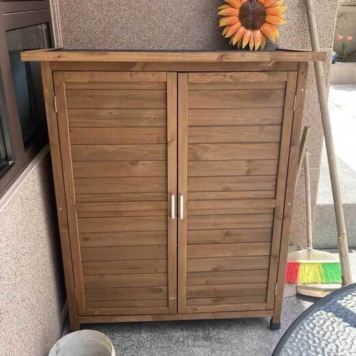 Global Outdoor Imperping Suncreen Garden Storage Cabinet de rangement de jardin Balcon de rangement Balconie de rangement Armoire de rangement de style gris haut de gamme 695 * 5201420mm