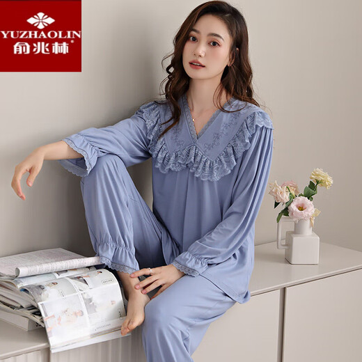 Yu Zhaolin Pajamas pour les femmes au printemps et à l'automne modal mince style d'automne à manches longues 2024 Nouvel ensemble de vêtements de style Sweet Princess 6627 M suggère 80-100jin [Jin est égal à 0,5 kg]