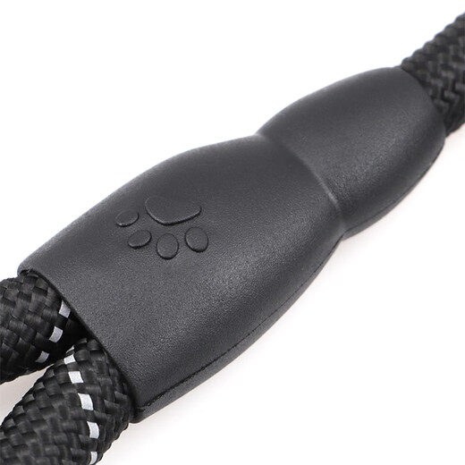 Juchuangqi Pet Leash Dog Rope Medium and Large Dog Explosion-proof Reflective Round Rope Dog Chain Non-Stretching Leash Black 2m Rope Thickness 1.2cm