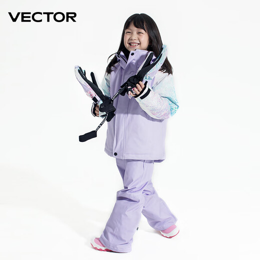 
Vector Children's ski suits, ski pants, men and girls split tops, pants, single board, double board, winter thickened waterproof and warm, Romantic Elf [ski jacket] 130cm