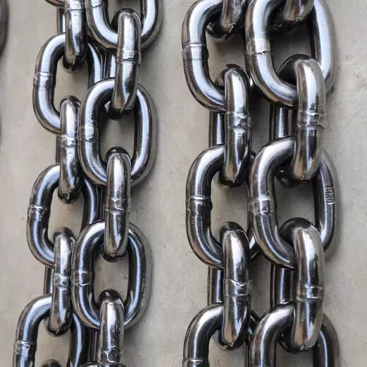 
XMSJ custom lifting chain ring crane G80 manganese steel ring-connected lifting 12358 tons sling weight 4 tons circumference 5 meters straightened 25 meters