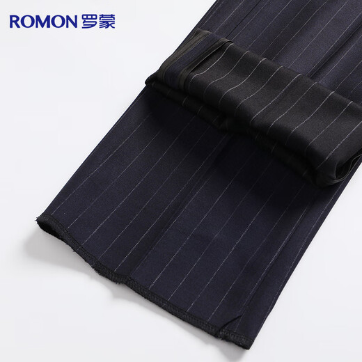 Romon suit men's double-breasted casual retro suit suit slim shopping mall same style wedding groom's dress