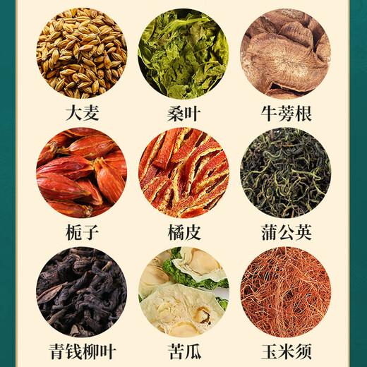 北京同仁堂玉米须桑叶苦瓜茶青钱柳蒲公英茶桑叶双瓜茶苦丁苦瓜干搭决明子茶搭降辅牛蒡根血大麦糖压茶 3盒