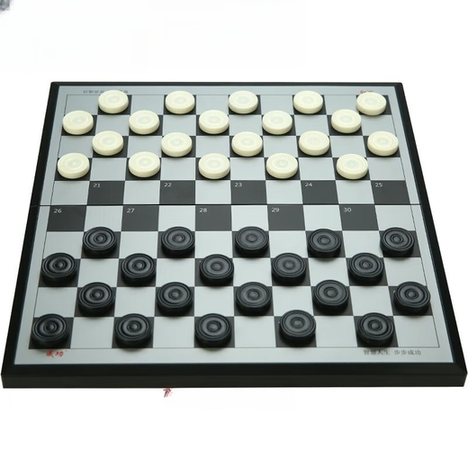 Shantoulin Village International Checkers 64 cuadrículas 100 cuadrículas de ajedrez magnética para estudiantes de estudiantes niños.