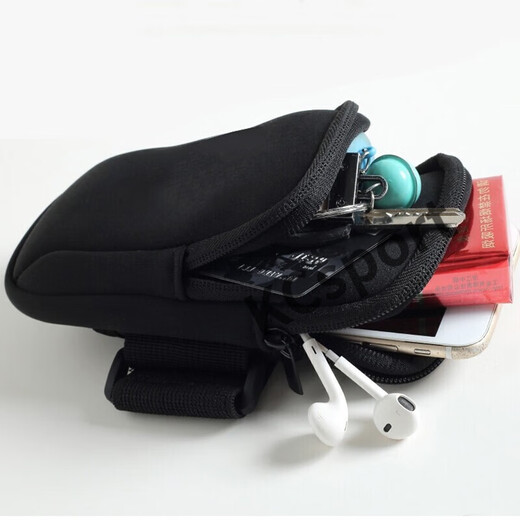 Aoyanlai mobile phone arm bag outdoor sports wrist bag shoulder bag waterproof and anti-lost night running running marathon cycling mobile phone protective cover mobile phone arm bag black arm bag