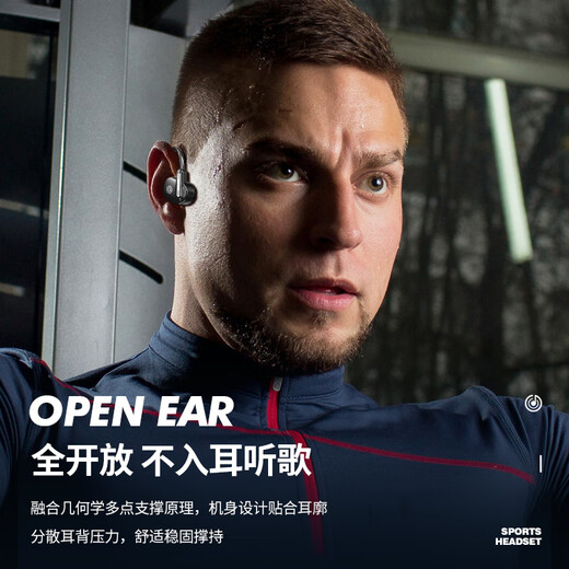 Newman mini6S open and non-in-ear丨bone conduction concept head-mounted over-the-ear Bluetooth headset open true wireless non-in-ear comfortable sports and running ear clip-on headphones