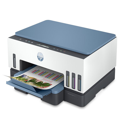 HP HP Tank725 Couleur Ink Type de type imprimante A4 Copy Scan SCORAL A4 COPIE DOUBLE A4 726 TANK725 Grand bac à encre + Télé télécommande + Cloud Printing Package 4: Buse d'origine + Ink d'origine 16 bouteilles de 16 bouteilles d'encre d'origine