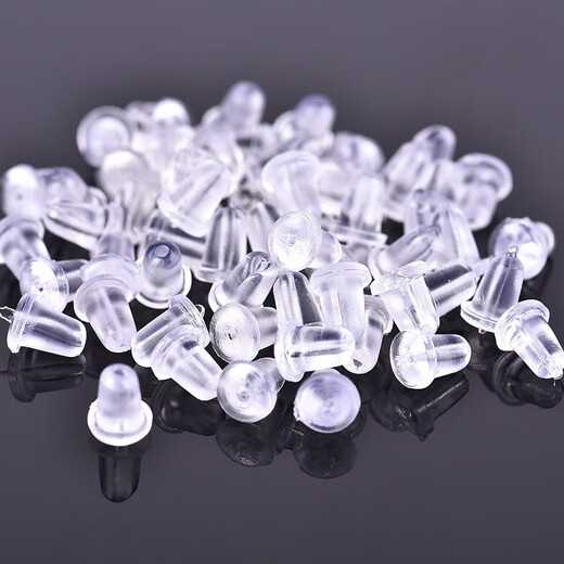 Minamiuri 925 Tremella Ear Blocking Caps, Earrings, Back Holders, Anti-falling Fixing Buckle, Silicone Anti-slip Plugs, Ear Accessories, 5 Pairs (925 Silver 3 Pairs + Transparent Style 2 Pairs)
