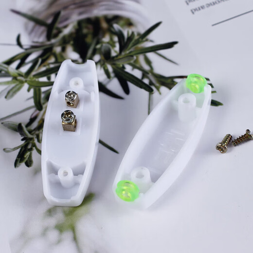 Tianshili white 6A bedside switch boat type wiring power switch pull cord rocker hand pinch button switch switch (15 pieces)