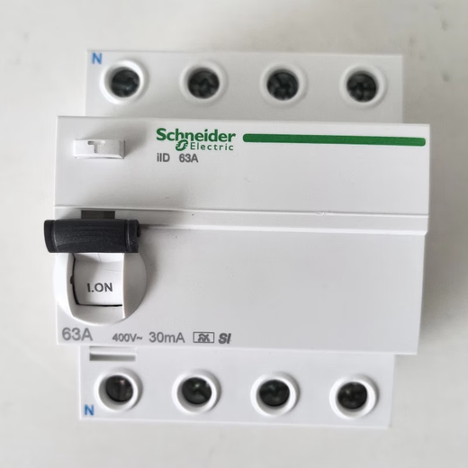 施耐德电气施耐德A9电磁式漏电一体式断路器占24位iID4P63A100A漏保 25A 2P