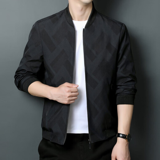 Jinba Brand Young and Middlege Men's Jacket Spring y Autumn 2022 Nuevo estilo de mediana edad K12123 Dark Green L 175/